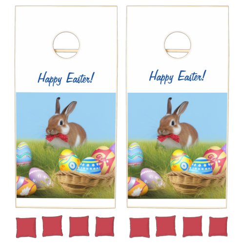 Cute Easter Bunnyfor a positive mood   Cornhole Set