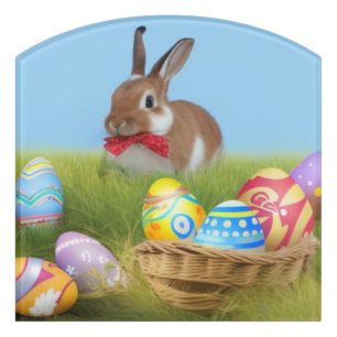 Cute Easter Bunnyfor a positive mood Door Sign