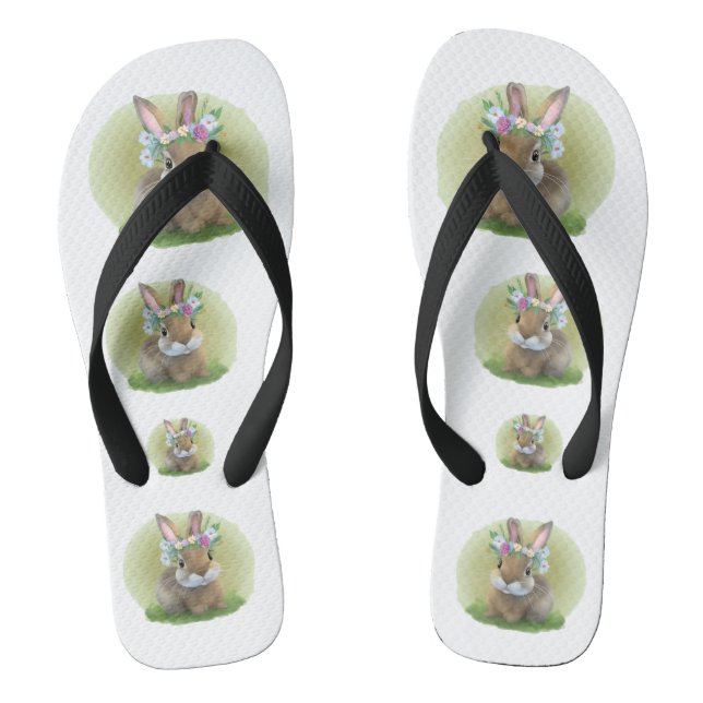 Cute Easter Bunnyfor a positive mood     Flip Flops (Footbed)