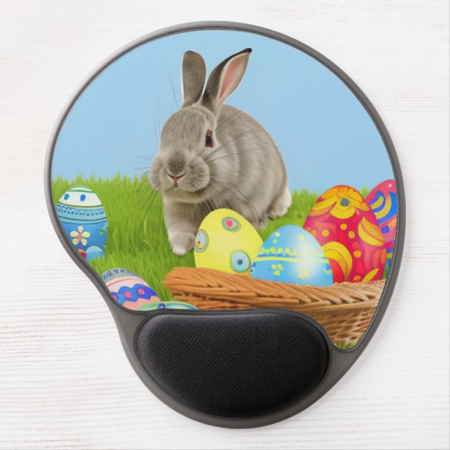 Cute Easter Bunnyfor a positive mood   Gel Mouse Pad (Front)