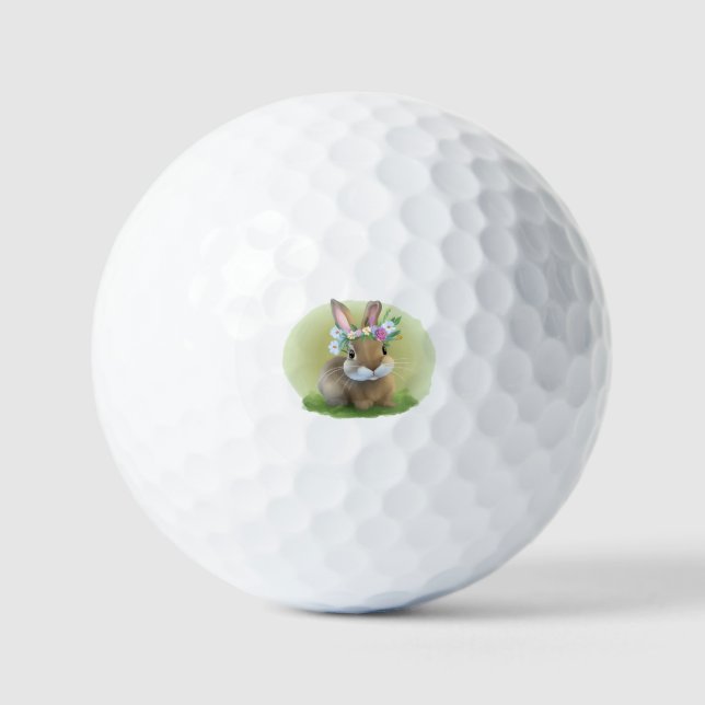 Cute Easter Bunnyfor a positive mood   Golf Balls (Front)