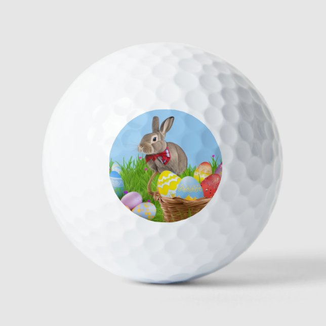 Cute Easter Bunnyfor a positive mood   Golf Balls (Front)