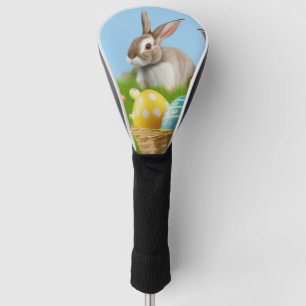 Cute Easter Bunnyfor a positive mood Golf Head Cover