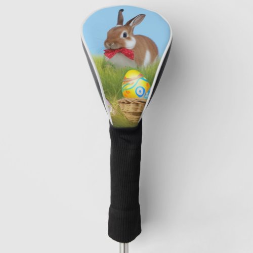 Cute Easter Bunnyfor a positive mood  Golf Head Cover