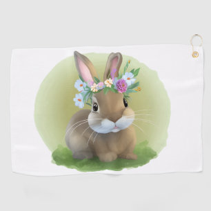Cute Easter Bunnyfor a positive mood     Golf Towel