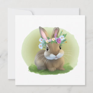 Cute Easter Bunnyfor a positive mood   Invitation
