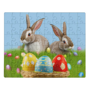 Cute Easter Bunnyfor a positive mood Jigsaw Puzzle