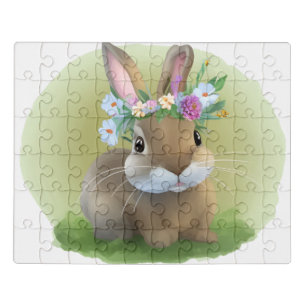 Cute Easter Bunnyfor a positive mood Jigsaw Puzzle