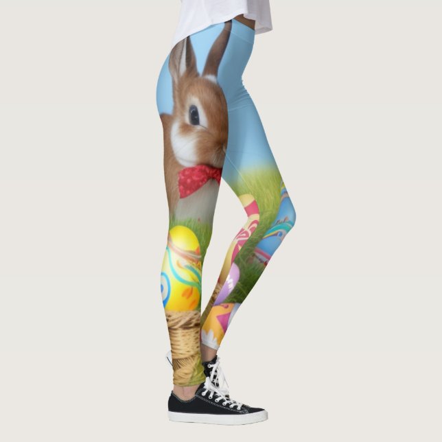 Cute Easter Bunnyfor a positive mood   Leggings (Right)
