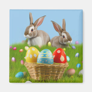Cute Easter Bunnyfor a positive mood Magnet