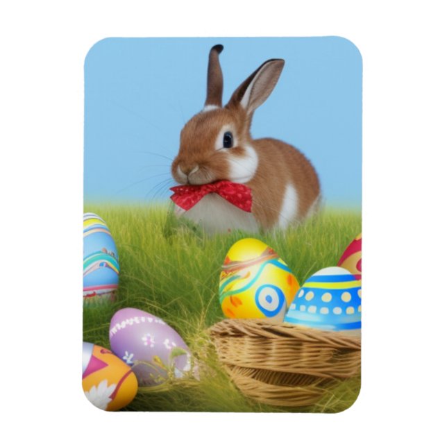 Cute Easter Bunnyfor a positive mood Magnet (Vertical)