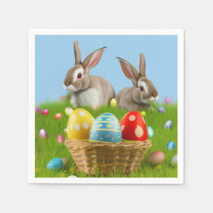 Cute Easter Bunnyfor a positive mood Napkins