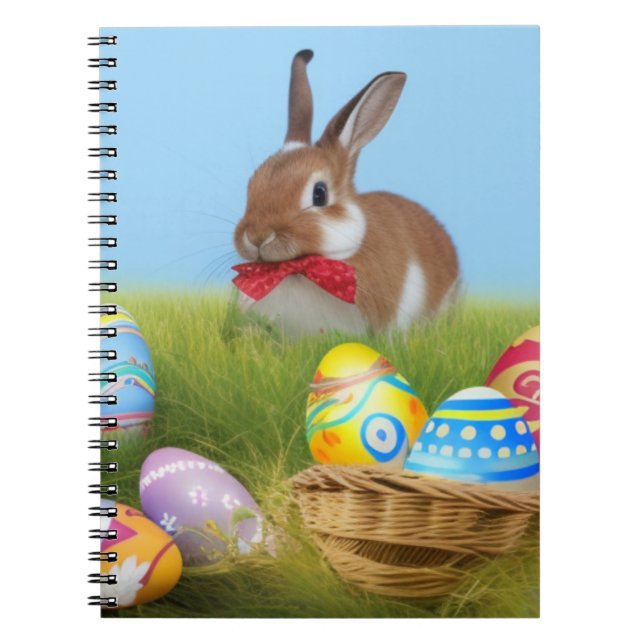 Cute Easter Bunnyfor a positive mood   Notebook (Front)