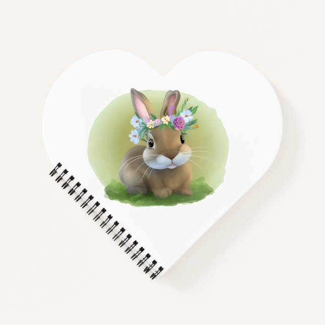 Cute Easter Bunnyfor a positive mood   Notebook (Front)