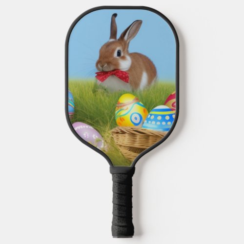 Cute Easter Bunnyfor a positive mood  Pickleball Paddle