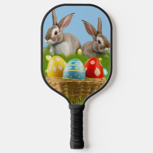 Cute Easter Bunnyfor a positive mood Pickleball Paddle