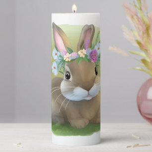 Cute Easter Bunnyfor a positive mood Pillar Candle