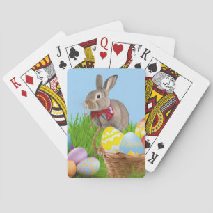 Cute Easter Bunnyfor a positive mood Poker Cards