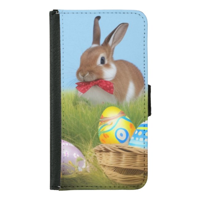 Cute Easter Bunnyfor a positive mood   Samsung Galaxy Wallet Case (Front)