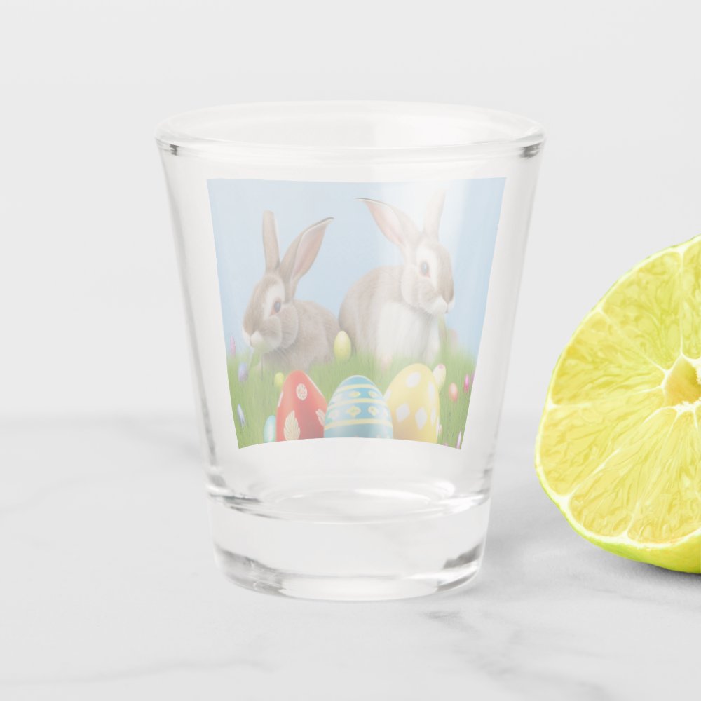 Disover Cute Easter Bunnyfor a positive mood  Shot Glass