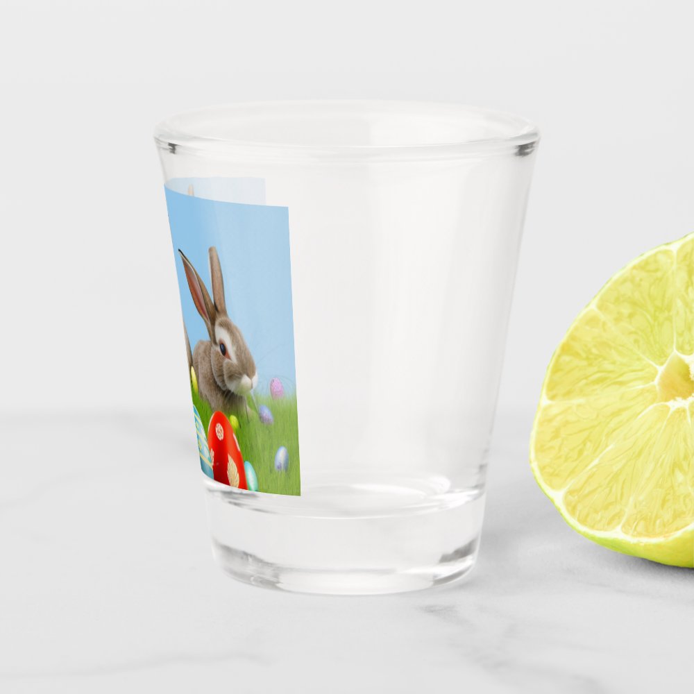 Disover Cute Easter Bunnyfor a positive mood  Shot Glass