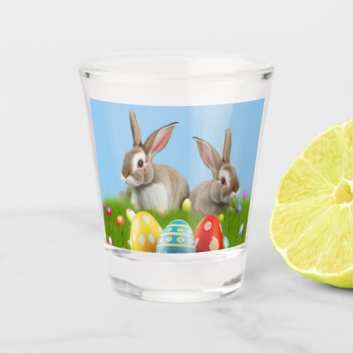 Cute Easter Bunnyfor a positive mood  Shot Glass