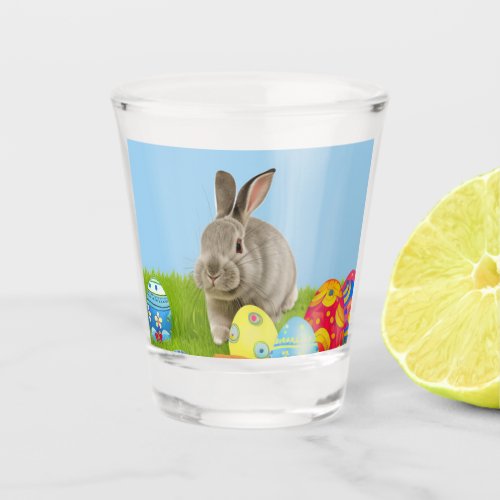 Cute Easter Bunnyfor a positive mood  Shot Glass