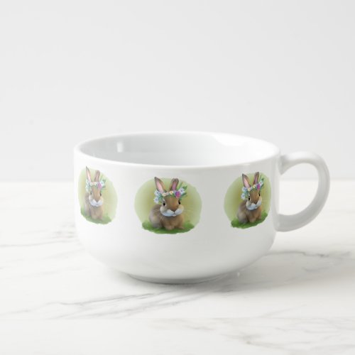 Cute Easter Bunnyfor a positive mood    Soup Mug