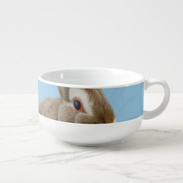Cute Easter Bunnyfor a positive mood  Soup Mug (Left)