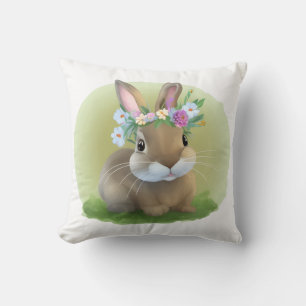 Cute Easter Bunnyfor a positive mood  Throw Pillow