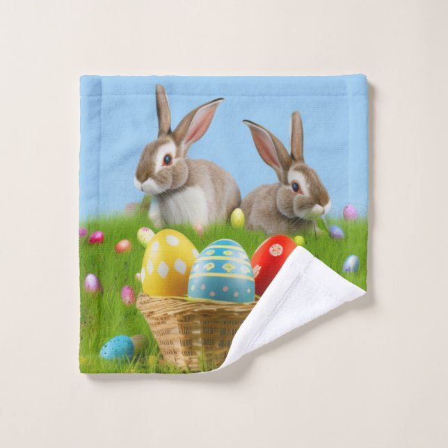 Cute Easter Bunnyfor a positive mood      Wash Cloth (Wash Cloth)