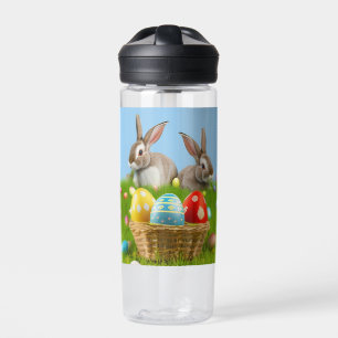 Cute Easter Bunnyfor a positive mood   Water Bottle