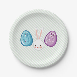 Cute Easter Bunnyy Egg Hunt & Brunch Paper Plates