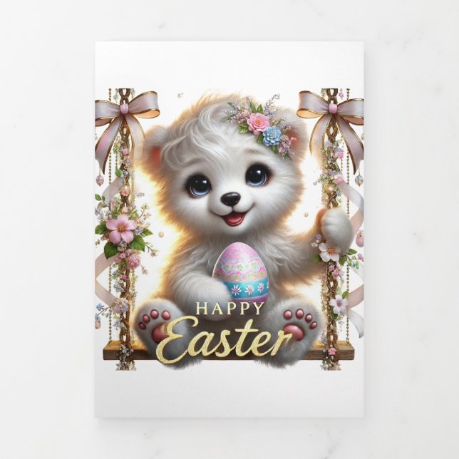 Cute Easter Card With Polar Bear (Cover)