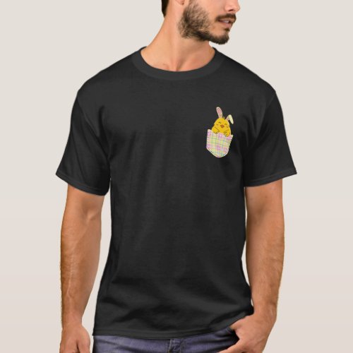 Cute Easter Chick Bunny Pocket T Shirt_ Easter T S T_Shirt