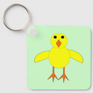 Cute Easter Chick Custom Keychain