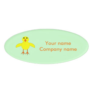 Cute Easter Chick Custom Name Tag