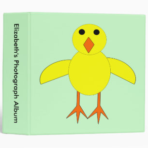 Cute Easter Chick Custom Photo Album 3 Ring Binder