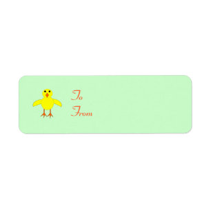 Cute Easter Chick Custom Present Tags