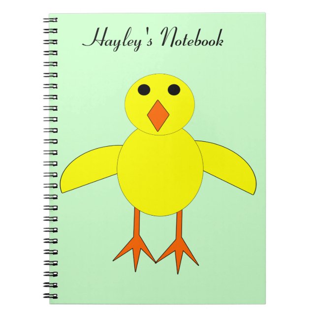 Cute Easter Chick Customizable Noteb Notebook (Front)