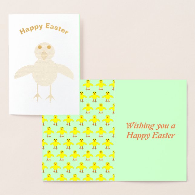 Cute Easter Chick Foil Card (Display)