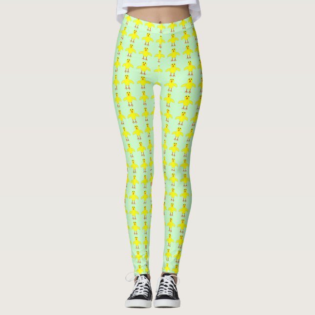Cute Easter Chick Leggings (Front)