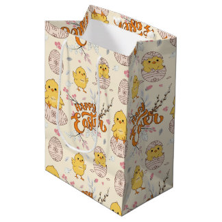 Cute Easter Chick Pattern Gift Bag