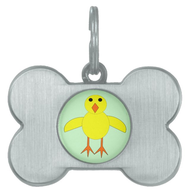 Cute Easter Chick Pet Tag (Front)