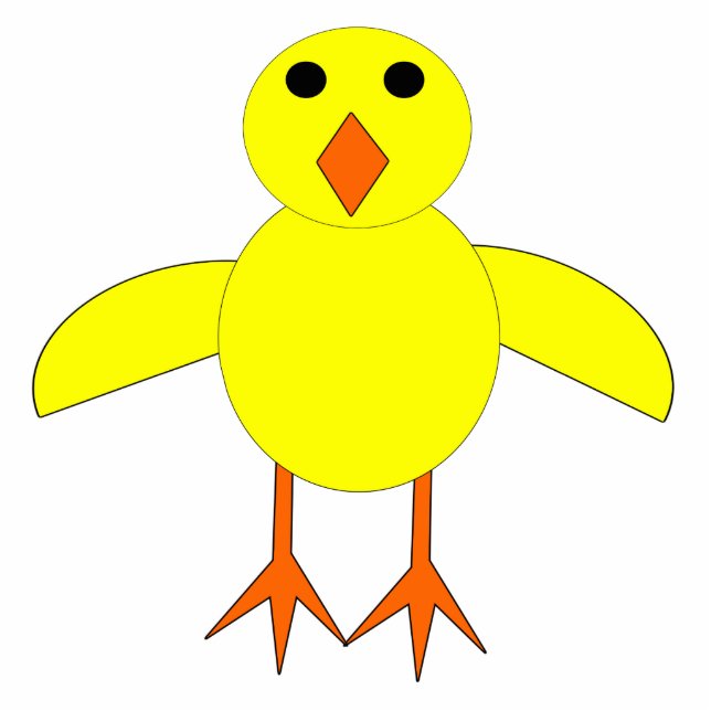 Cute Easter Chick Photo Sculpture (Front)