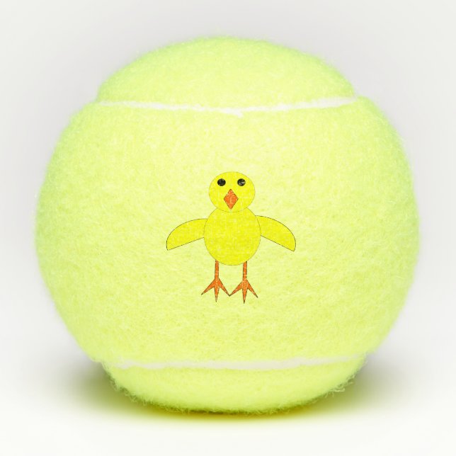 Cute Easter Chick Tennis Balls (Front)