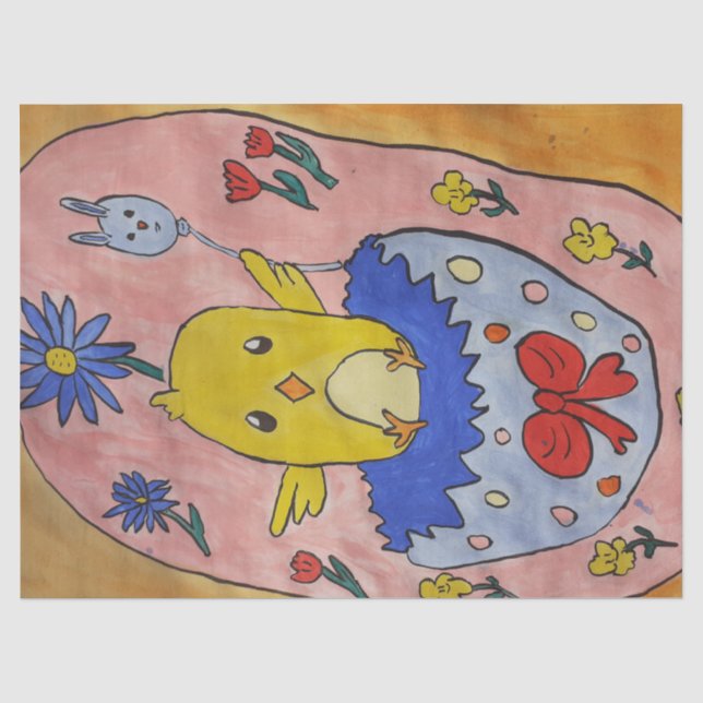 Cute Easter Chick Tissue Paper (Front)