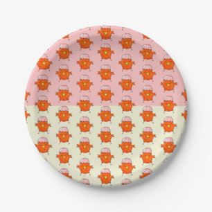Cute Easter Chick with Eggshell Pattern Paper Plates