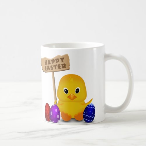 Cute Easter Chick with Sign _ Mug