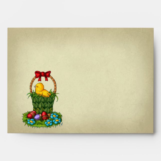 Cute Easter Chicken Envelope (Front)